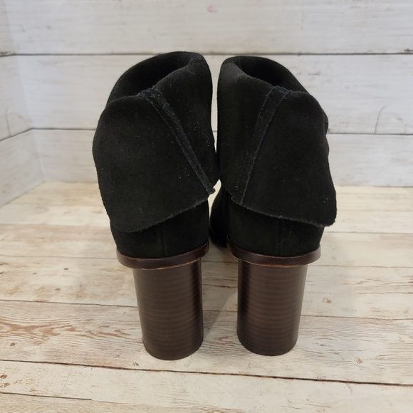 Pour la Victorie black suede oval heel boots - Picture 7 of 14